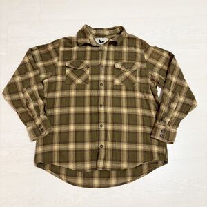 Field & Stream‎ Shirt Mens Size Extra Large Plaid Flannel 100% Cotton Brown
